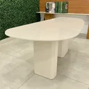 Ver imagem 2 de Mesa de Jantar Orgânica Cora 160x90cm Base Duplo Off White Personal Art Design