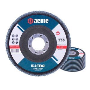 Disco Flap Aeme Extra Fibra Angular Zircônio 4.1/2" (115mm) 10 Unidades