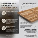 Ver imagem 6 de Tampo Madeira Teca para Mesa 4 Lugares Escrivaninha 110x80