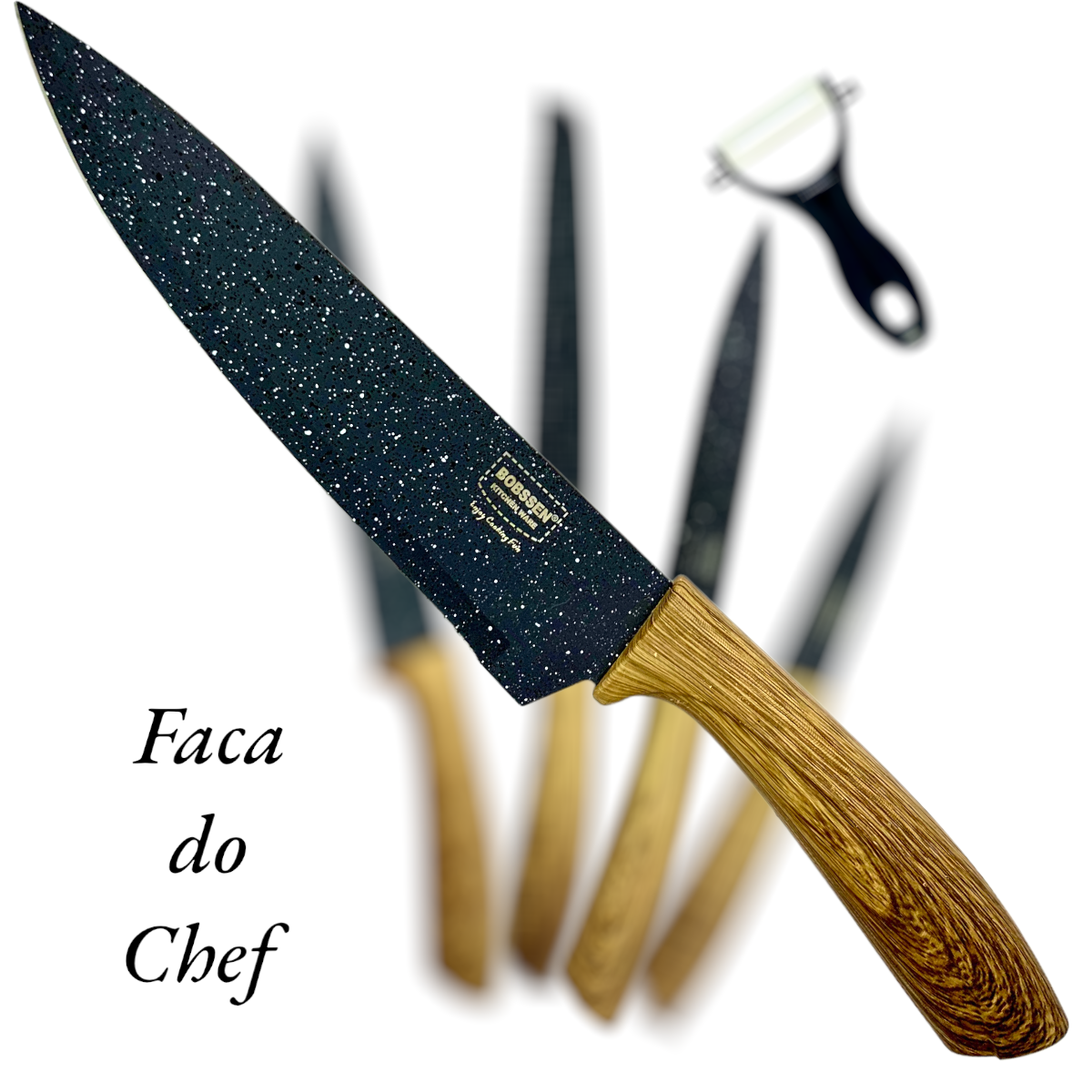 Kit Facas Churrasco Antiaderente Navalha Profissional - 7