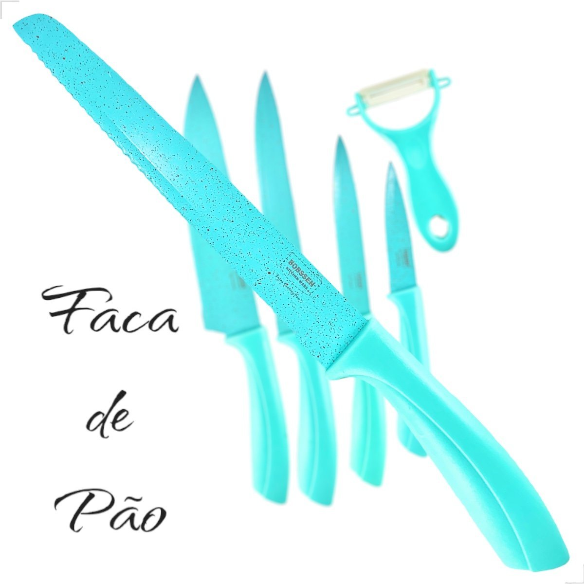 Kit Facas Churrasco Antiaderente Navalha Profissional - 5