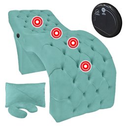 Maca Fixa Ergonômica para Estética Design Cílios com Massagem Veludo Azul Tiffany SOFA STORE - 2