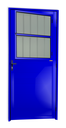 Ver imagem 1 de Porta Alumínio Lambril c/Grade 86 e. V.Boreal Azul Brimak