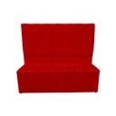 Ver imagem 1 de Jogo Cabeceira e Recamier Baú para Cama Box Casal King 1.95:vermelho
