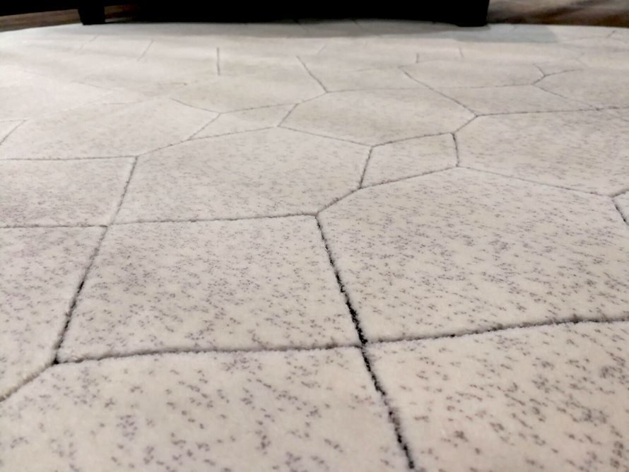 Tapete Persa Belga Geométrico Branco para Sala Quarto Hall de Entrada e Escritório - 200x250cm - 3