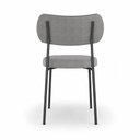 Ver imagem 7 de Kit 2 Cadeiras Sala de Jantar Lisa Pés Preto Linho/PU Cinza/Preto m² - Monari Design