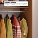Ver imagem 7 de Guarda Roupa Solteiro Crrui-GRP120 4 Portas 3 Gavetas MDP Madeirado-Cinza Multimóveis