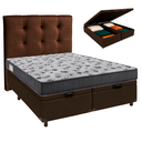 Ver imagem 1 de Kit Cabeceira + Cama Box Bau + Colchão Casal D33 Iso100 Ortobom