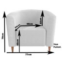 Ver imagem 6 de Poltrona Decorativa Gisely Boucle:boucle Verde Oliva