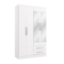 Ver imagem 3 de Guarda-roupa Solteiro Kappesberg 2 Espelhos 4 Portas 2 Gavetas Branco