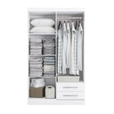 Ver imagem 4 de Guarda-roupa Solteiro Kappesberg 2 Espelhos 4 Portas 2 Gavetas Branco