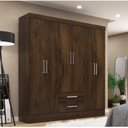 Ver imagem 1 de Guarda Roupa Casal 6 Portas 2 Gavetas Pinheiro Espresso Móveis