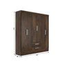 Guarda Roupa Casal 6 Portas 2 Gavetas Pinheiro Espresso Móveis  - 4