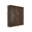 Ver imagem 4 de Guarda Roupa Casal 6 Portas 2 Gavetas Pinheiro Espresso Móveis