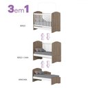 Ver imagem 3 de Quarto de Bebê Completo Bala de Menta 5 Gavetas Rústico/branco - Henn