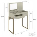 Ver imagem 4 de Penteadeira Industrial Lady 1 Gaveta Off White - Olivar Móveis