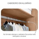 Ver imagem 4 de Guarda Roupa Solteiro Toledo 2 Portas 3 Gavetas Cumaru 23 – Novo Horizonte