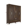 Guarda Roupa Casal 6 Portas 2 Gavetas Álamo Esperesso Móveis - 4