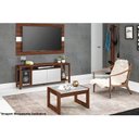 Ver imagem 6 de Mesa Centro Sala AZ1022 Branco/Nogal - Tecno Mobili