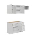 Ver imagem 5 de Cozinha Planejada 3 Peças sem Tampo Marselha CabeCasa MadeiraOriginals Branco