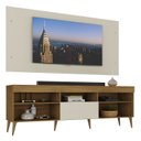 Ver imagem 3 de Rack com Painel para TV até 55 Polegadas 1 Porta 5 Nichos Retrô Espresso Móveis