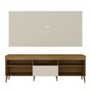 Ver imagem 6 de Rack com Painel para TV até 55 Polegadas 1 Porta 5 Nichos Retrô Espresso Móveis