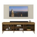 Ver imagem 5 de Rack com Painel para TV até 55 Polegadas 1 Porta 5 Nichos Retrô Espresso Móveis