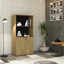 Ver imagem 2 de Armário Alto Estante com 02 Portas 161,5x80x42cm Wlae80 Vermont Oak - Preto