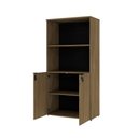 Ver imagem 5 de Armário Alto Estante com 02 Portas 161,5x80x42cm Wlae80 Vermont Oak - Preto