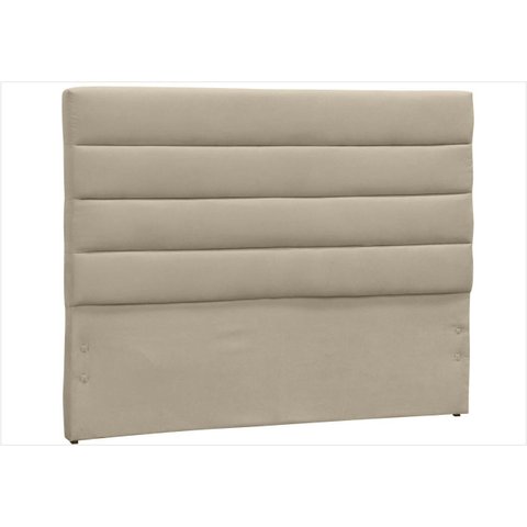 Cabeceira Casal Queen 160 Cm Greta Suede Liso - D'monegatto Dmonegatto Suede Bege
