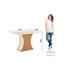 Ver imagem 3 de Conjunto Sala de Jantar Mesa 120cm Tampo MDF Canto Reto com 4 Cadeiras Angel Espresso Móveis Bege/Nature/Off White/Linho