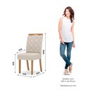 Ver imagem 5 de Conjunto Sala de Jantar Mesa 120cm Tampo MDF Canto Reto com 4 Cadeiras Angel Espresso Móveis Bege/Nature/Off White/Linho
