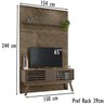 Composiçao Painel Rack Piso Teto TV 65 244x154cm 7161 Imperial Sepia MDT - 4