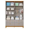 Quarto Infantil Completo Retro Biscoito Guarda Roupa, Comoda e Berço Fendi/nature - Permobili - 3