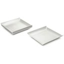 Ver imagem 5 de Prato Quadrado Branco Avulso Plástico Cozy Coza 20,6x2,6cm Lanchonete Padaria
