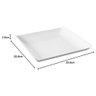 Prato Quadrado Branco Avulso Plástico Cozy Coza 20,6x2,6cm Lanchonete Padaria - 4