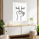 Ver imagem 2 de Quadro Decorativo Banheiro Minimalista - 70x50cm:moldura Preta