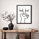 Ver imagem 1 de Quadro Decorativo Banheiro Minimalista - 70x50cm:moldura Preta