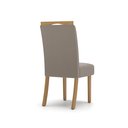 Ver mais imagens de Conjunto Sala de Jantar Mesa 120cm Tampo MDF Canto Reto com 4 Cadeiras Angel Espresso Móveis Marrom/Nature/Off White/Amêndoa
