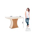 Ver imagem 3 de Conjunto Sala de Jantar Mesa 120cm Tampo MDF Canto Reto com 4 Cadeiras Angel Espresso Móveis Marrom/Nature/Off White/Amêndoa