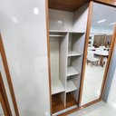 Ver imagem 2 de Guarda Roupa Casal Torino C Espelho 3 Portas Correr 4 Gavetas MDF Naturale-Off Bom Pastor Móveis