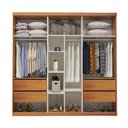 Ver imagem 4 de Guarda Roupa Casal Torino C Espelho 3 Portas Correr 4 Gavetas MDF Naturale-Off Bom Pastor Móveis