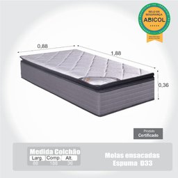 Colchão Solteiro Molas Ensacadas Nobre 88x188x36 Bom Pastor - 4
