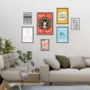 Ver imagem 1 de Kit 7 Quadro Decorativos Frases Motivacionais - com Vidro: Moldura Branca