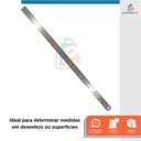 Ver imagem 4 de Régua Aço Inox 60cm 24 Polegadas Desenho Projeto Medição - Starfer
