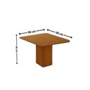 Ver imagem 3 de Mesa de Sala Jantar Maldivas C/ Tampo Madeirado C/ Canto Curvo 90x90cm Flex Naturale/off White ou