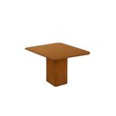 Ver imagem 1 de Mesa de Sala Jantar Maldivas C/ Tampo Madeirado C/ Canto Curvo 90x90cm Flex Naturale/off White ou