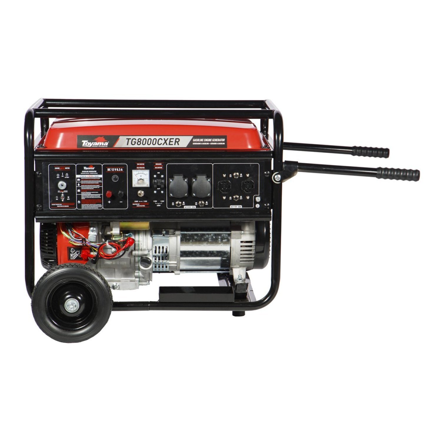 Gerador à Gasolina TG8000CXER Monofásico 115/230v 60hz 7.2kw Partida Elétrica/Manual com Rodas Toyam - 2