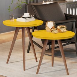 Mesinha Suporte Sala Canto Lateral Amarelo - 1