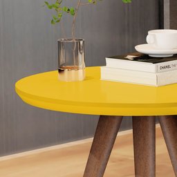 Mesinha Suporte Sala Canto Lateral Amarelo - 3